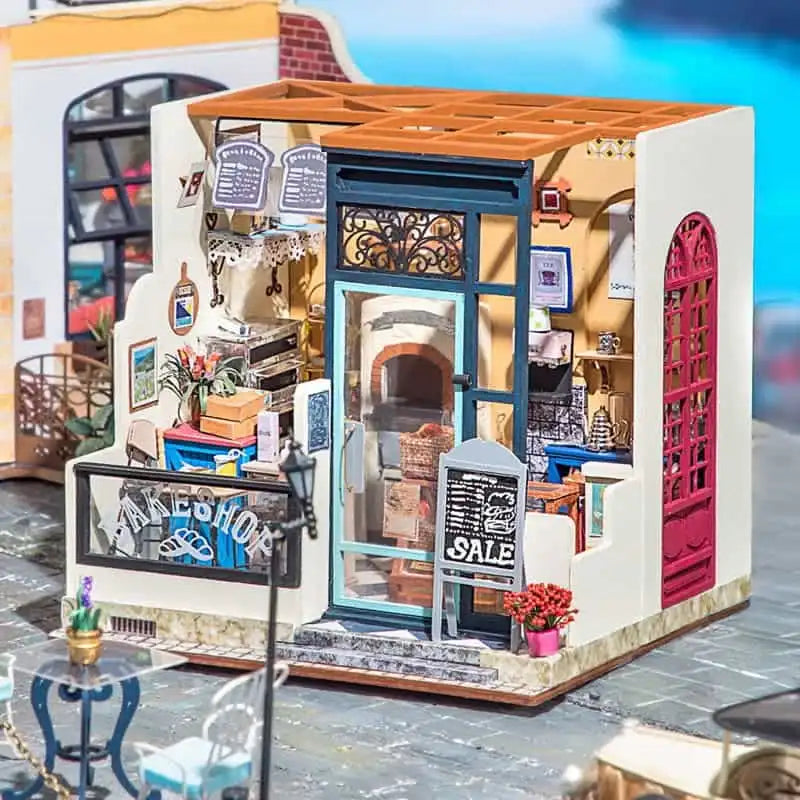 Boulangerie miniature pour maison de poupée avec détails complexes