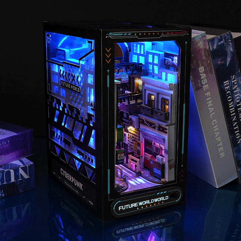 Book Nook Night Cyberpunk