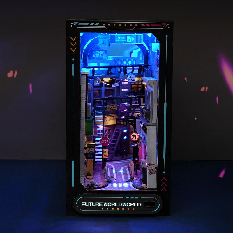 Book Nook Night Cyberpunk