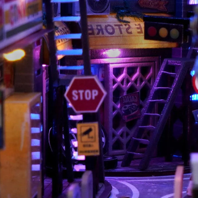 Book Nook Night Cyberpunk