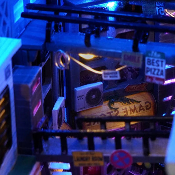 Book Nook Night Cyberpunk