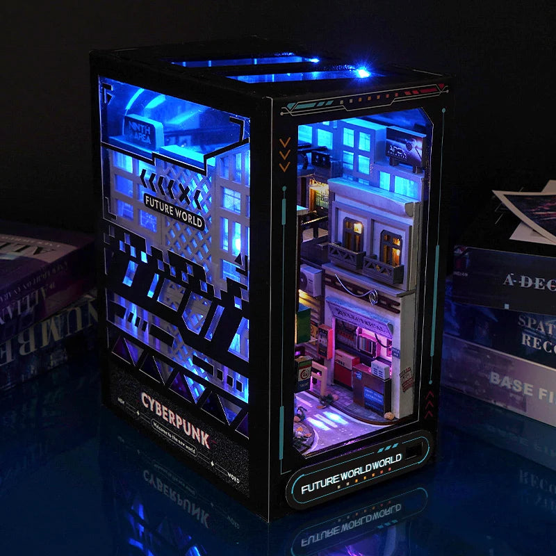 Book Nook Night Cyberpunk
