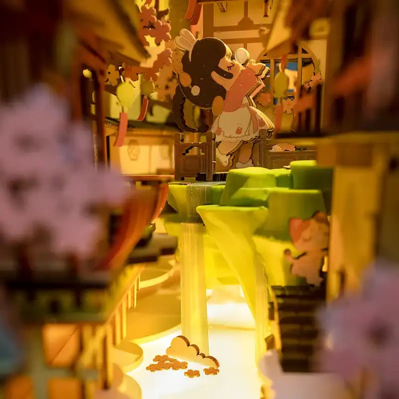 Book Nook Falling Sakura