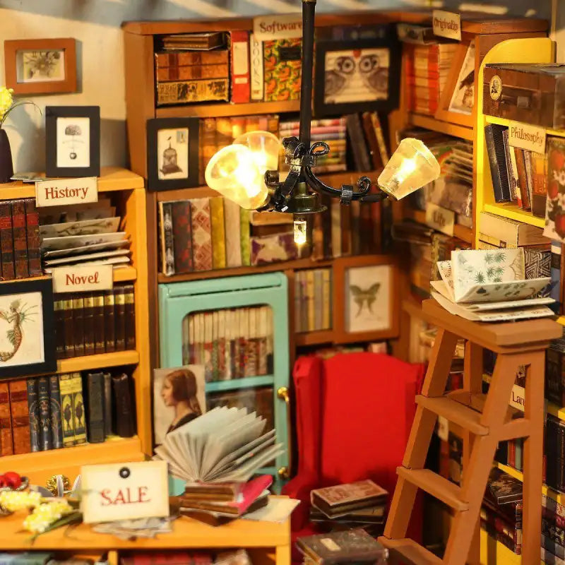 Maison Miniature la bibliothèque de Sam