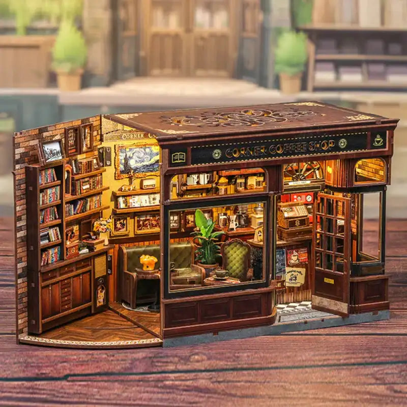 Maison Miniature Corner Coffee Shop