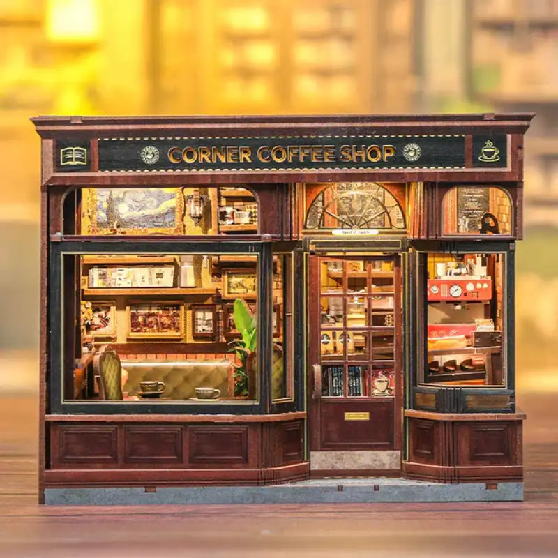 Maison Miniature Corner Coffee Shop