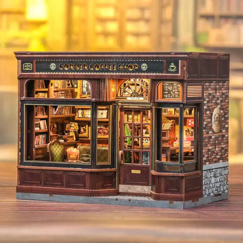 Maison Miniature Corner Coffee Shop
