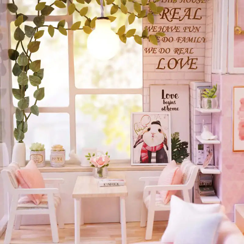 Maison Miniature en bois Vie tranquille