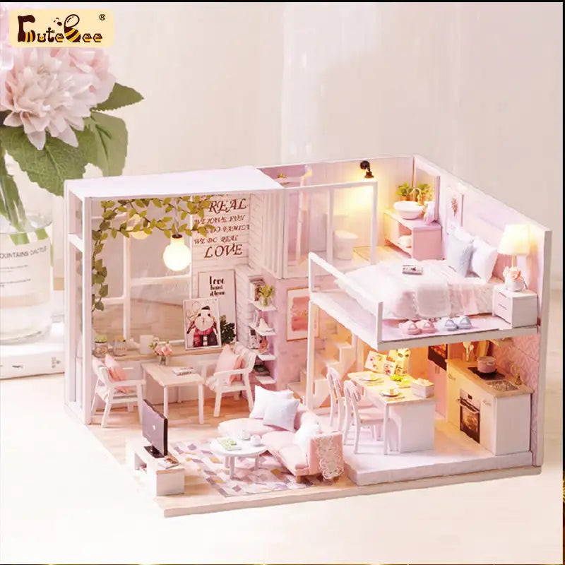 Maison Miniature en bois Vie tranquille