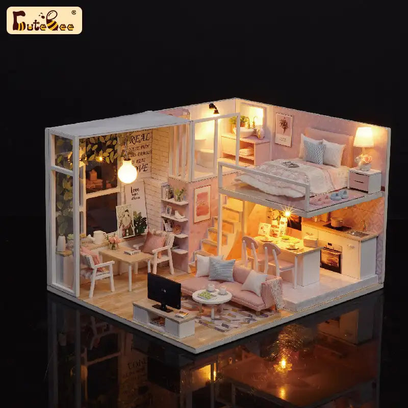 Maison Miniature en bois Vie tranquille