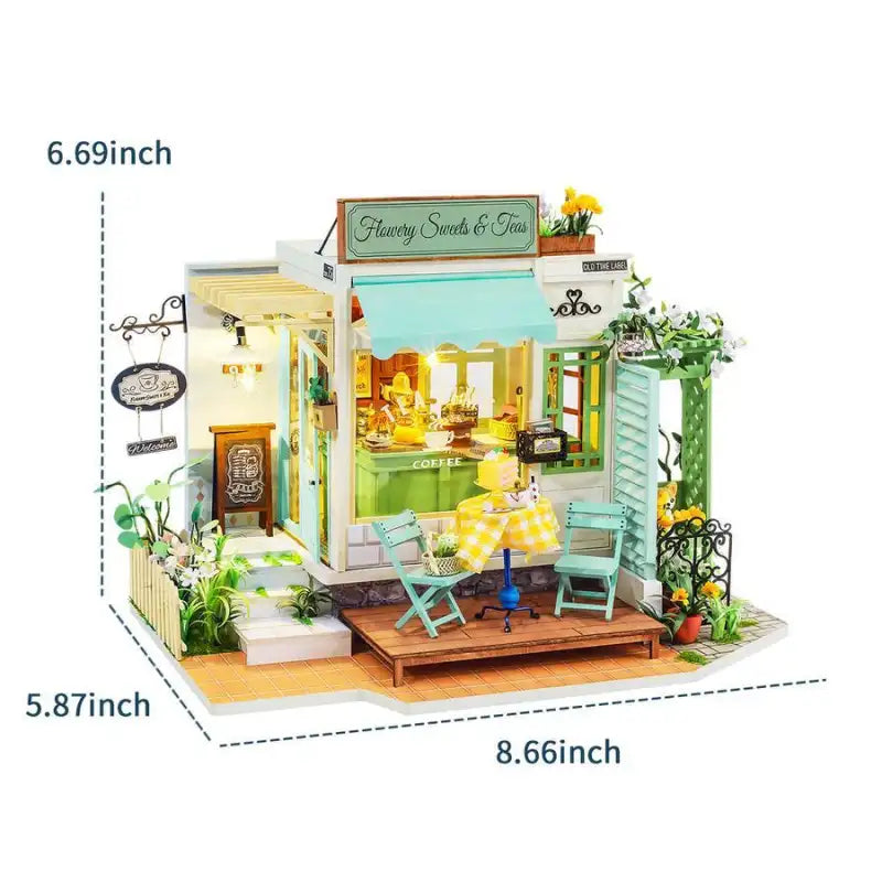 Maison Miniature Flowery Sweets & Tea