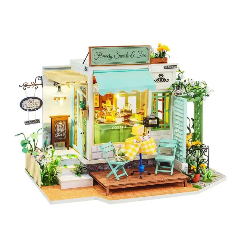 Maison Miniature Flowery Sweets & Tea