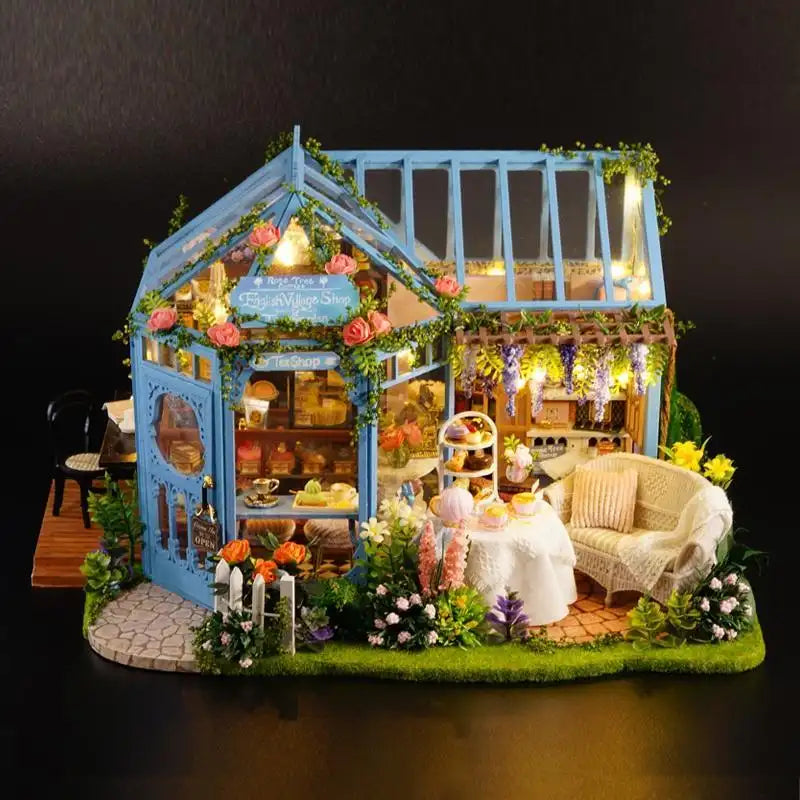 Maison Miniature le salon de thé de Rose