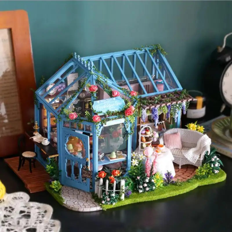 Maison Miniature le salon de thé de Rose