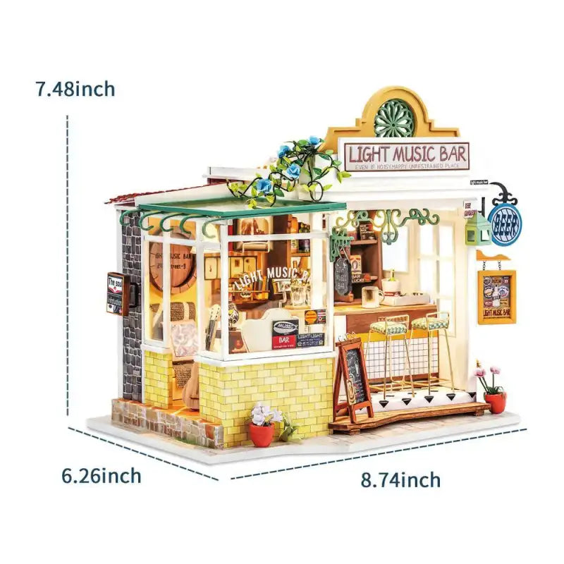 Maison Miniature Light Music Bar