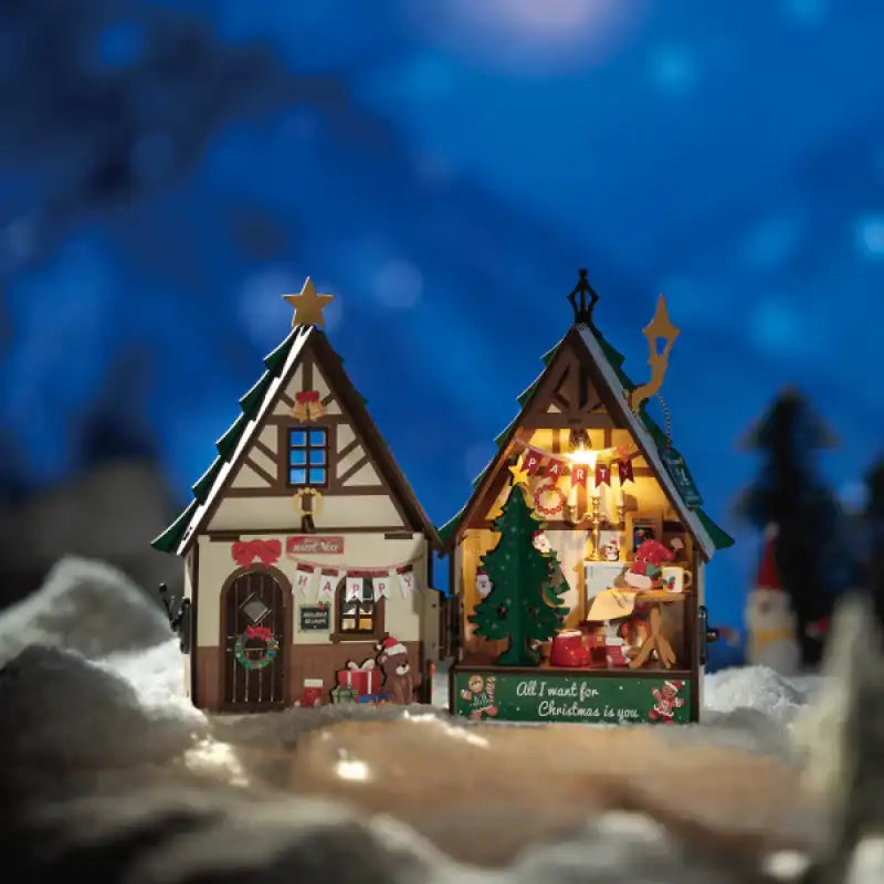 Maison Miniature Twinkling Christmas House