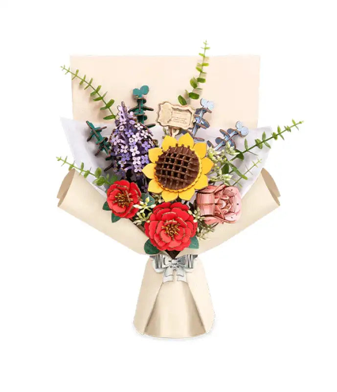 Puzzle 3D Bois Bouquet de Fleurs