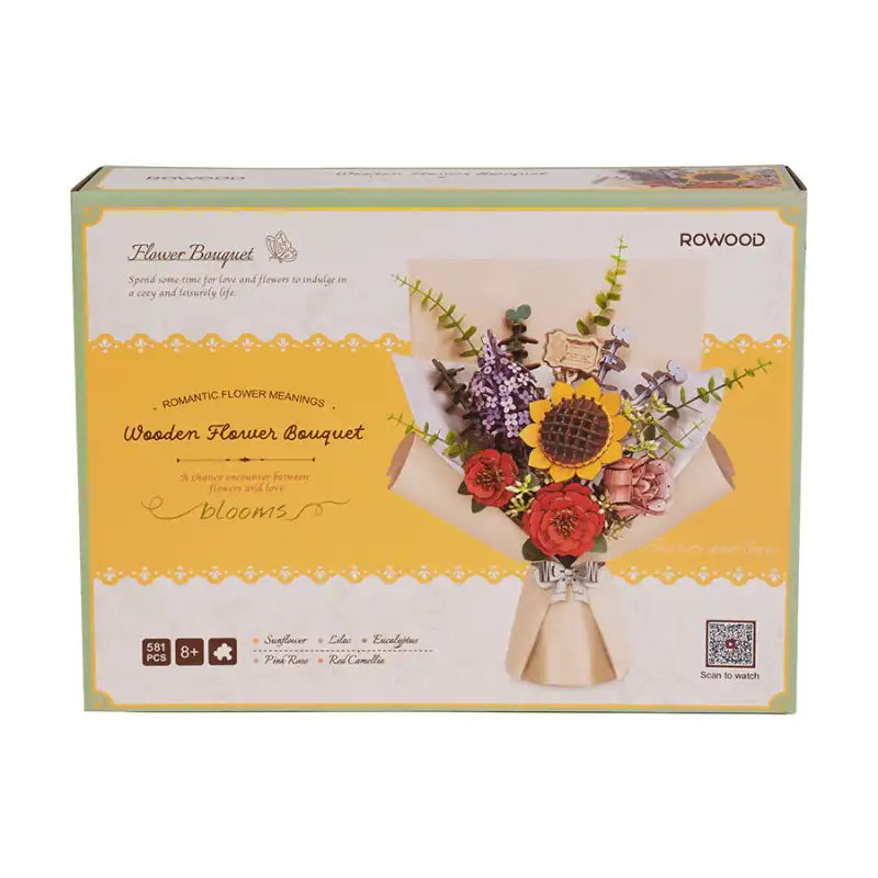 Puzzle 3D Bois Bouquet de Fleurs