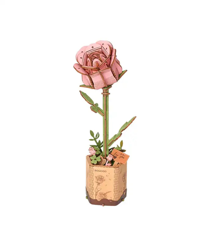 Puzzle 3D Bois Fleur Rose