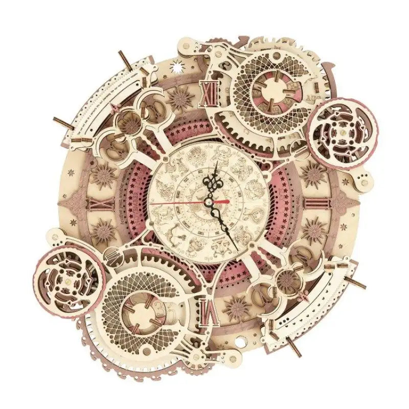Puzzle 3D Bois Horloge Mécanique Du Zodiaque