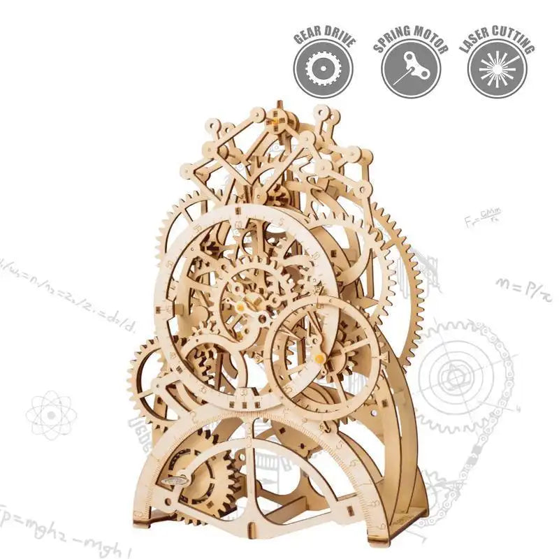Puzzle 3D Bois Horloge Mécanique "La Pendule"
