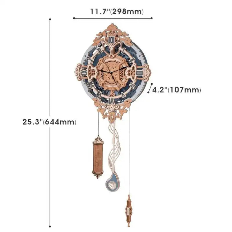 Puzzle 3D Bois Horloge Mécanique Renaissance