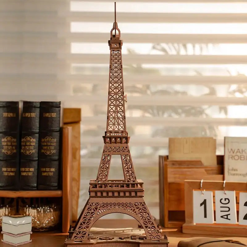 Puzzle 3D Bois Tour Eiffel Lumineuse